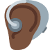 🦻🏿 ear with hearing aid: dark skin tone display on Twitter